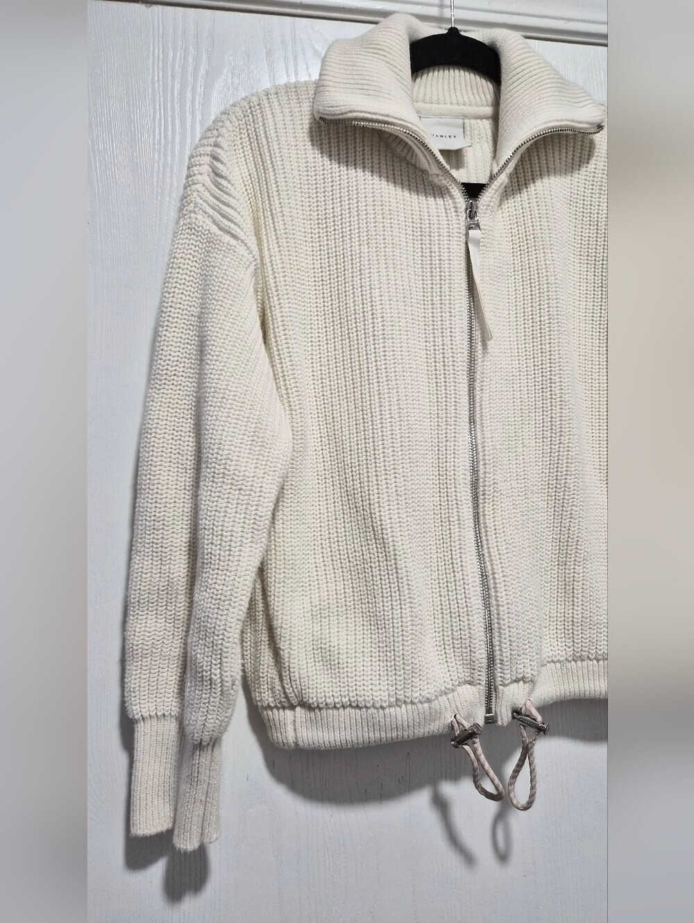 Varley Anderson Zip Through True White Knit Size Small - Picture 4 of 10
